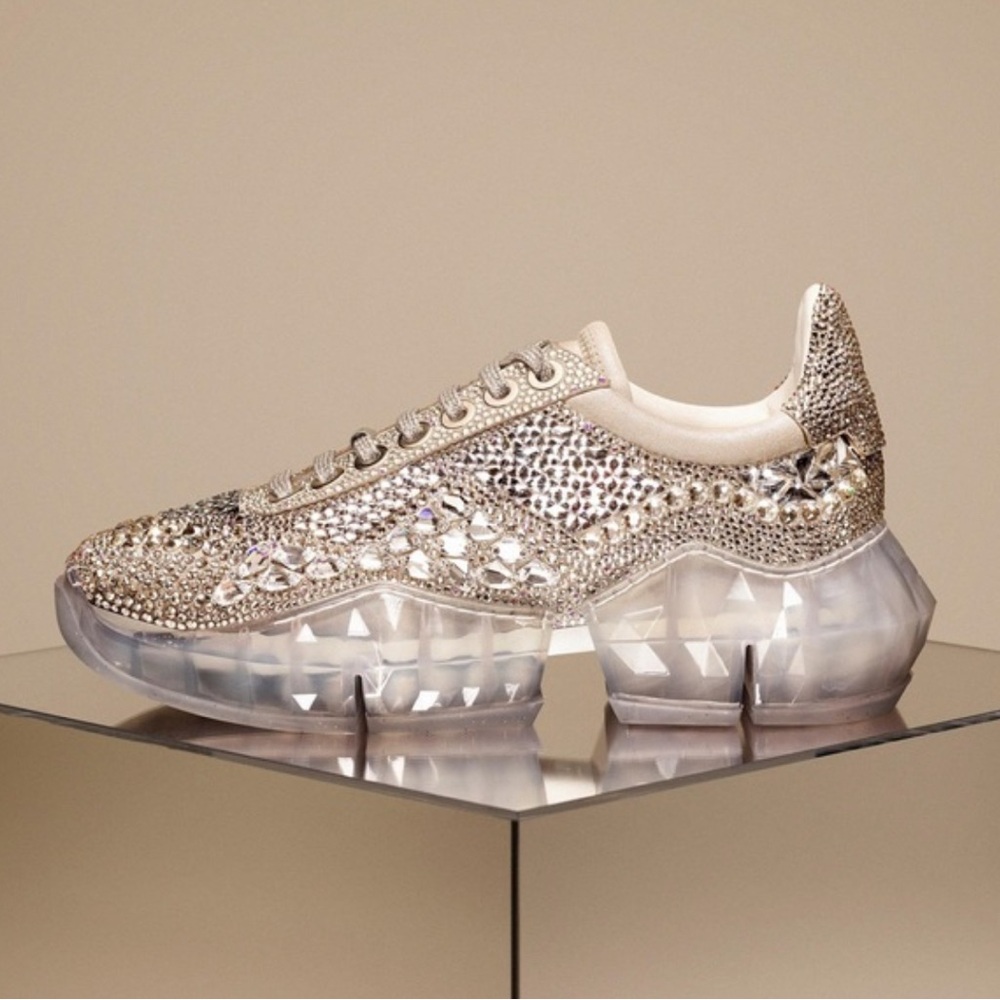 Never used Jimmy Choo Diamond/F Suede Sneakers $3995